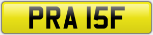 PRA 15F NUMBER PLATE