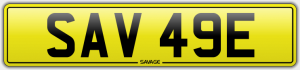 savage cherished number plate 