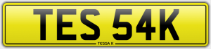 tessa k cherished number plate