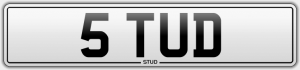 5 TUD number plate perfect for Royal Ascot