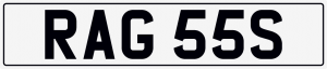 Rags / bandages cherished number plate RAG 55S