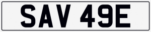 Savage cherished number plate SAV 49E