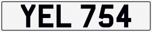 Yell / scream chersihed number plate YEL 754